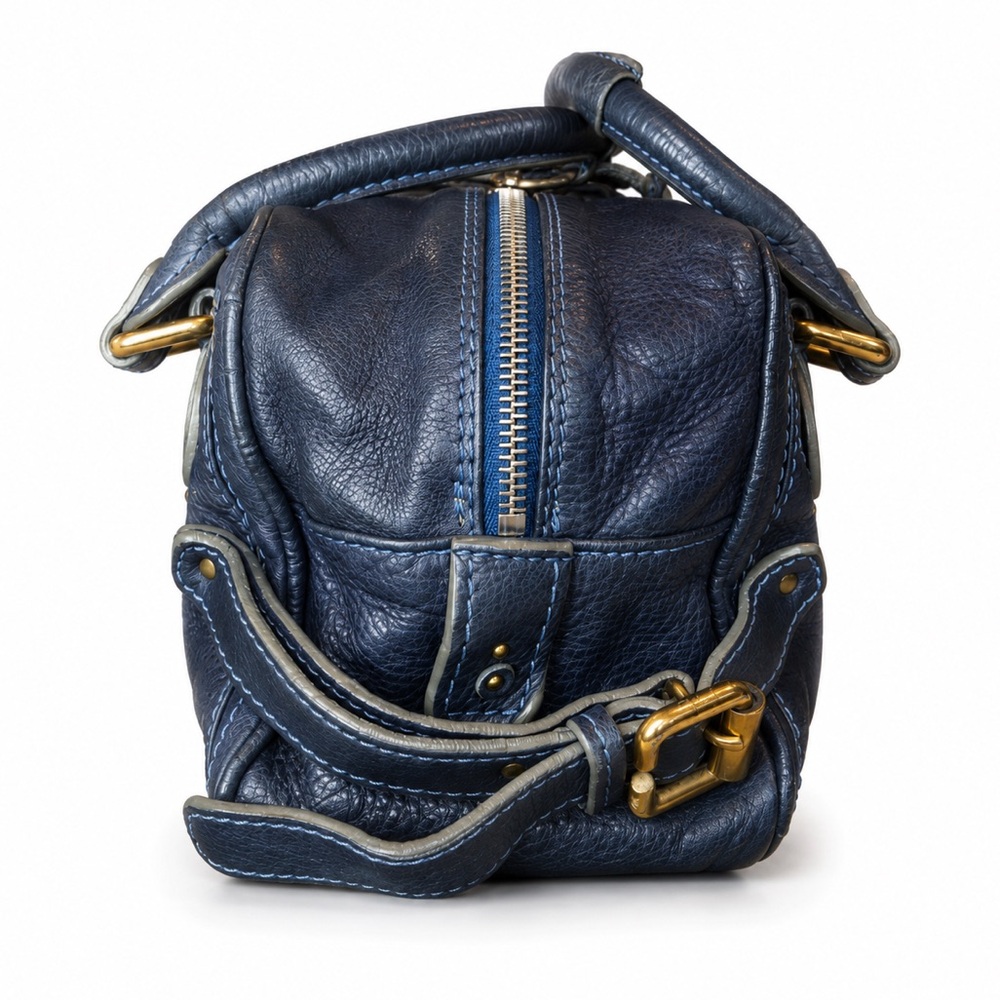 CHLOE Paddington Navy Blue Leather Tote Hand Bag CHLOE Padlock - Picture 16 of 16